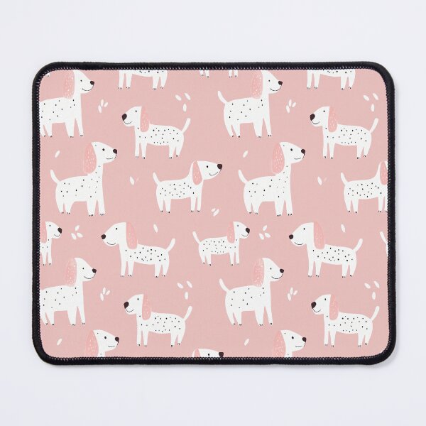 Item preview, pink and white dogs designed and sold by PoppyLaneStudio.