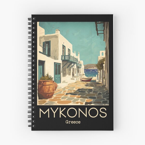 Item preview, A Vintage Illustration of Mykonos - Greece designed and sold by GoodOldVintage.