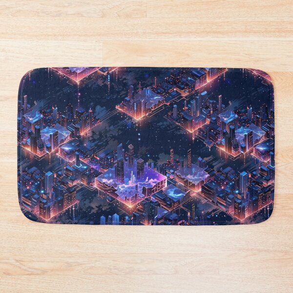 Item preview, Futuristic Cyber Cityscape With Neon Lighting designed and sold by CoolPixels.