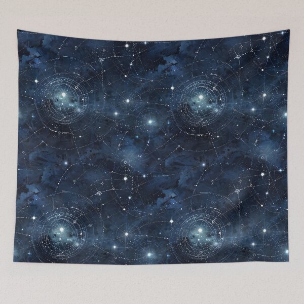 Item preview, Abstract Celestial Mapping with Stars and Constellations designed and sold by CoolPixels.