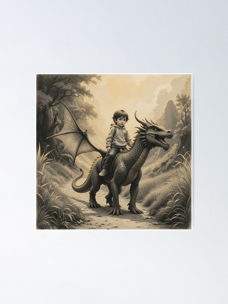 Thumbnail 1 of 3, Poster, Dragon Rider designed and sold by RaF71PrO.