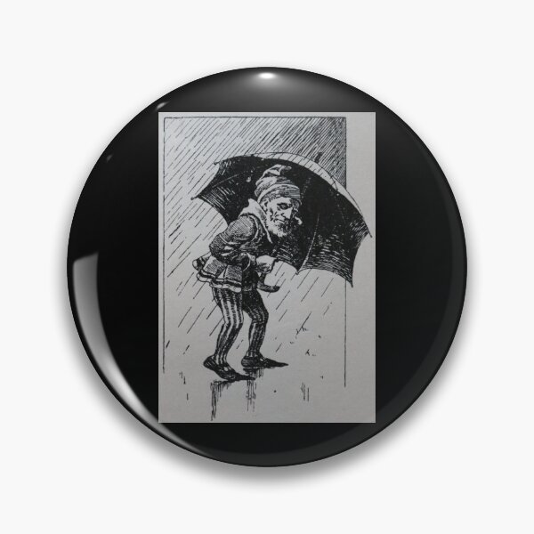 Item preview, Art by Mike Linocut dwarf, bad weather and rain, weather dwarf designed and sold by allartbymike.