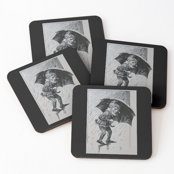 Item preview, Art by Mike Linocut dwarf, bad weather and rain, weather dwarf designed and sold by allartbymike.