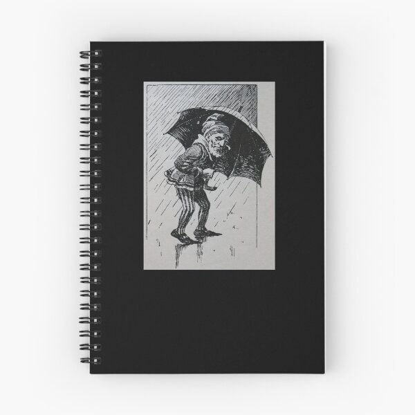 Item preview, Art by Mike Linocut dwarf, bad weather and rain, weather dwarf designed and sold by allartbymike.
