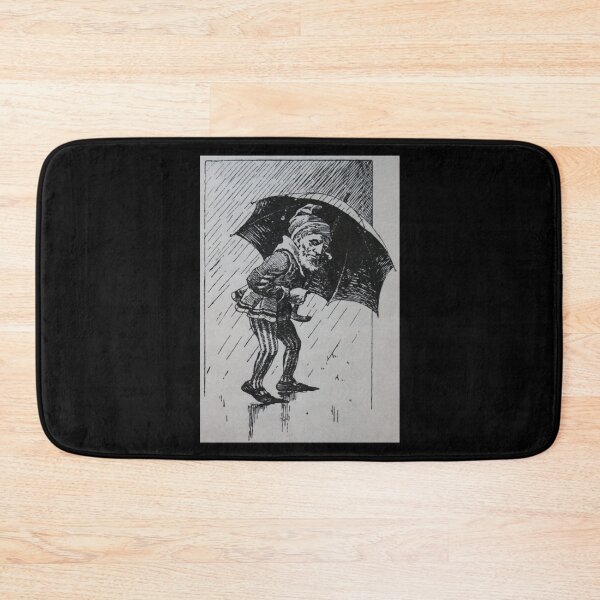 Item preview, Art by Mike Linocut dwarf, bad weather and rain, weather dwarf designed and sold by allartbymike.