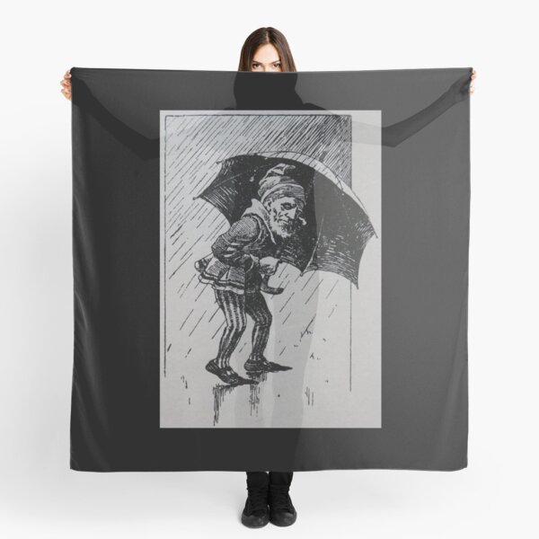 Item preview, Art by Mike Linocut dwarf, bad weather and rain, weather dwarf designed and sold by allartbymike.