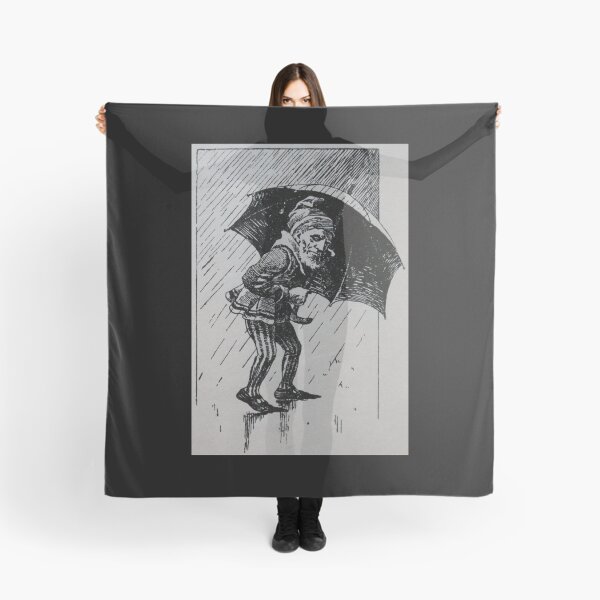 Item preview, Art by Mike Linocut dwarf, bad weather and rain, weather dwarf designed and sold by allartbymike.