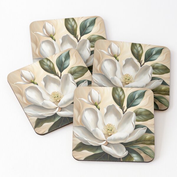 Item preview, White Magnolia flower designed and sold by SolaoLab.