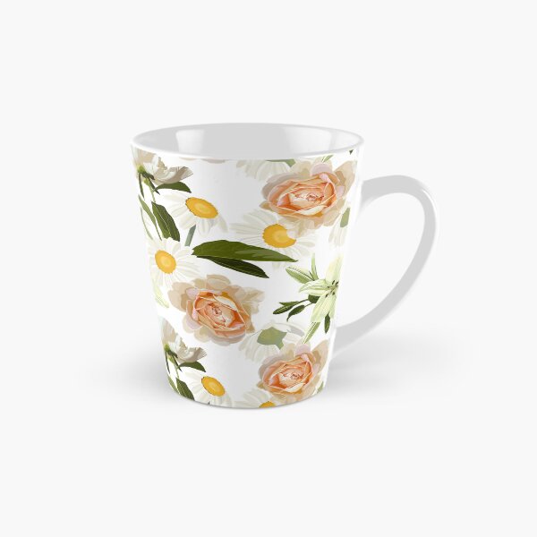 Item preview, Elegant floral pattern with hand draw daisy camomile, roses, lily flowers and leaves. designed and sold by MatyKotiv.