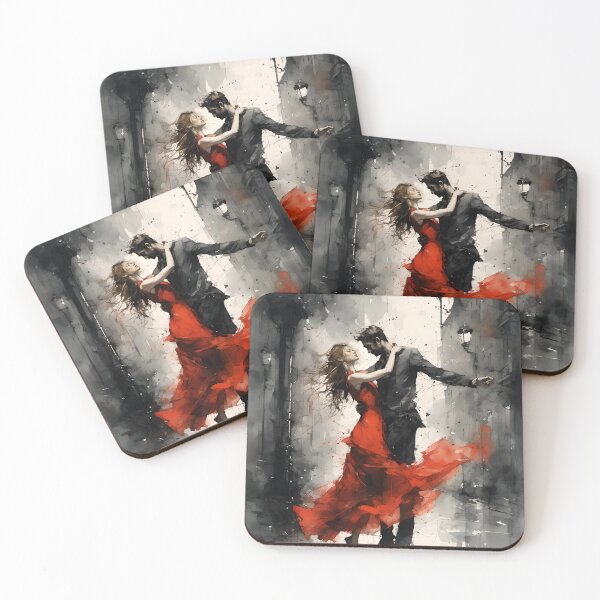 Item preview, Romantic Couple Dancing in the Rain in Red Dress designed and sold by ranker666.