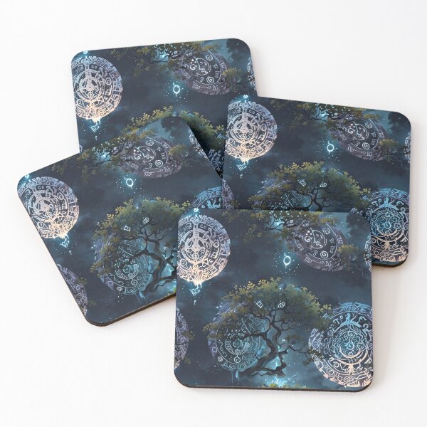 Item preview, Mystical Symbols Over a Night Forest With Enchanting Glow designed and sold by CoolPixels.