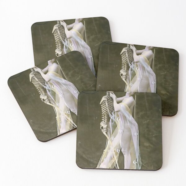 Item preview, Arte macabro vintage: Mujer abrazando un esqueleto designed and sold by CASturgill.