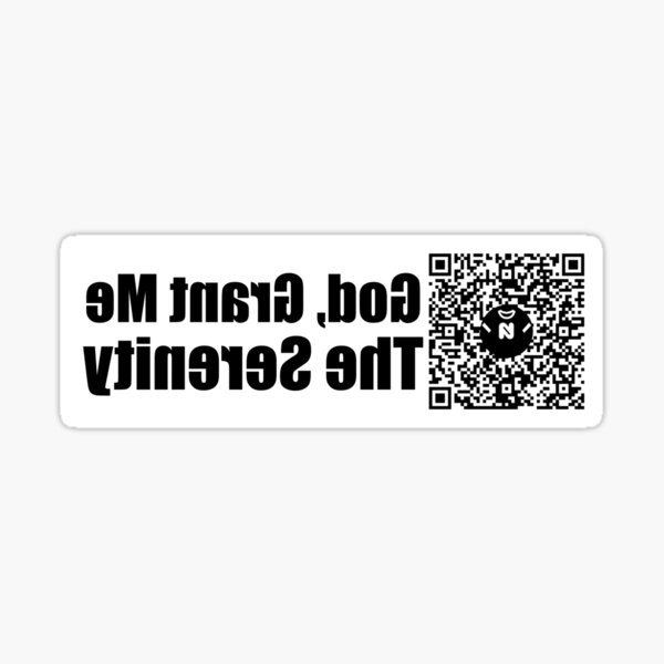 Md - God, Grant Me The Serenity MirrorT - Medium Print Sticker