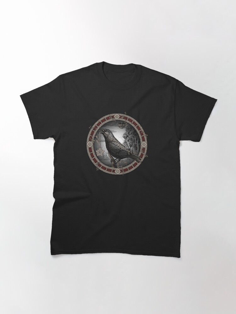 Thumbnail 3 of 7, Classic T-Shirt, Crow Pentacle designed and sold by hjalte81.