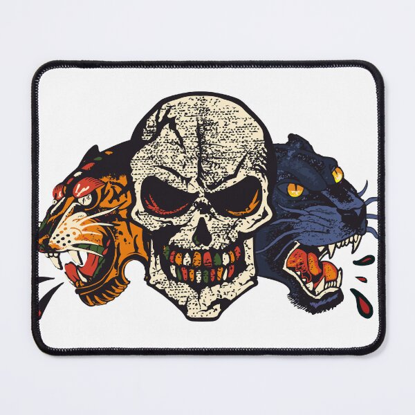 Item preview, panther tiger skull fantasy old school designed and sold by Achille3777.