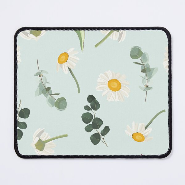 Item preview, Elegant floral pattern with hand draw daisy camomile flowers and eucalyptus. designed and sold by MatyKotiv.