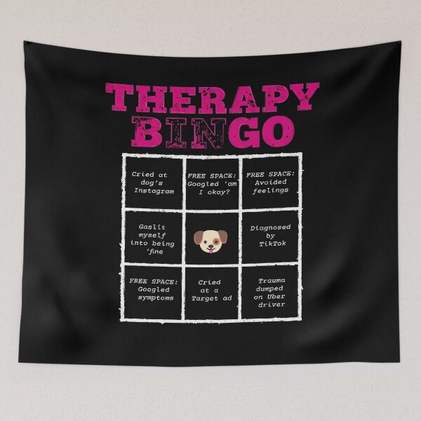 Item preview, Therapy Bingo Card T-Shirt - Dark Humor Mental Health  designed and sold by BrushRushX.