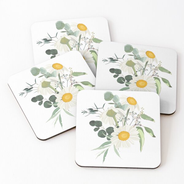 Item preview, Vintage card with a bouquet of daisy camomile flowers, herbs, eucalyptus. designed and sold by MatyKotiv.