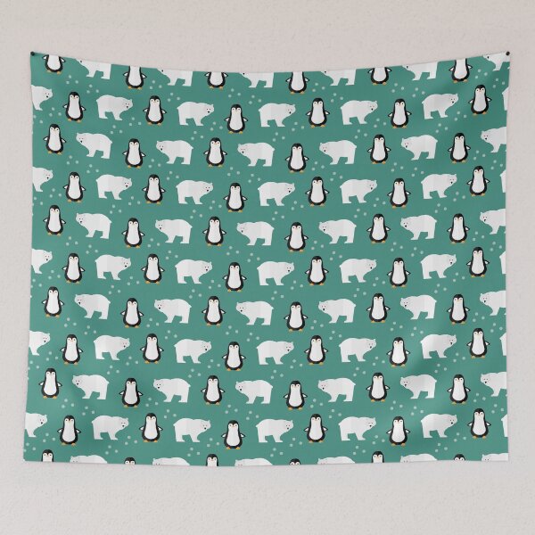 Item preview, Arctic adventures on blue designed and sold by reneesillus.