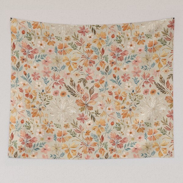 Item preview, Floral Pattern, Vintage Aesthetic, Colorful Flowers, Leaves  designed and sold by CoolPixels.