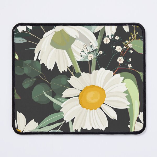 Item preview, Elegant floral pattern with hand draw daisy camomile flowers and eucalyptus. designed and sold by MatyKotiv.
