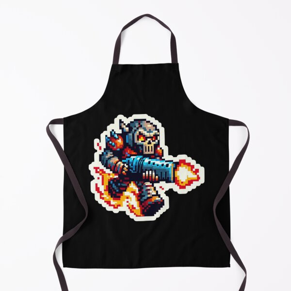 Item preview, Pixel Art Demon Soldier with Flamethrower – Retro Gaming Sticker designed and sold by Psycho-Crazy.