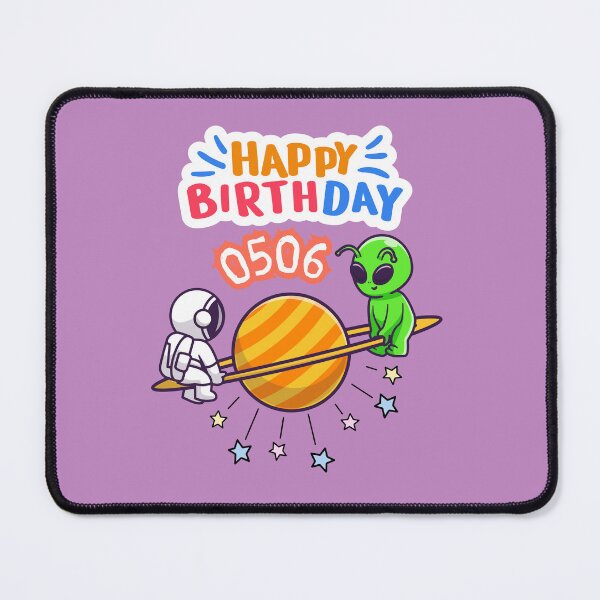 Item preview, Cute Space Birthday Design - Astronaut and Alien with Planet designed and sold by Chillspire.