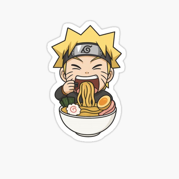 Artikel-Vorschau von Naruto Ramen Time – Chibi-Stil Sticker, designt und verkauft von Artpainted.