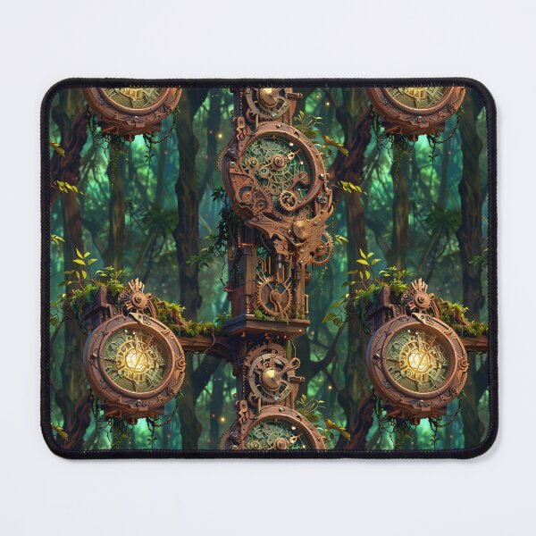 Item preview, Intricate mechanical clockwork, forest, glowing lights designed and sold by CoolPixels.