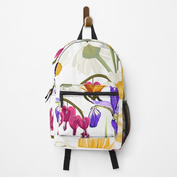 Item preview, Floral pattern with hand draw daisy camomile, magnolia, iris flowers and leaves. designed and sold by MatyKotiv.