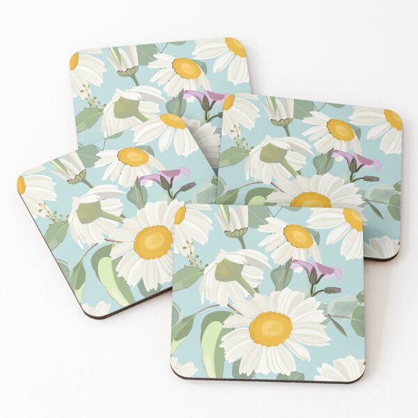 Item preview, Elegant floral pattern with hand draw daisy camomile flowers and eucaliptus. designed and sold by MatyKotiv.
