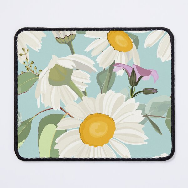Item preview, Elegant floral pattern with hand draw daisy camomile flowers and eucaliptus. designed and sold by MatyKotiv.