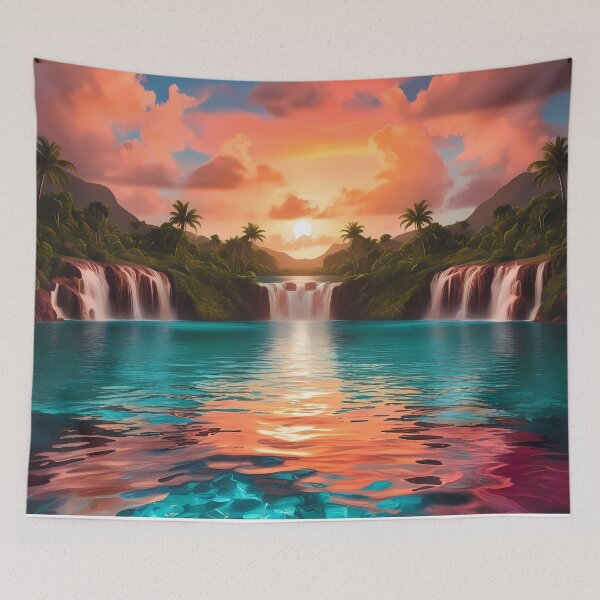 Item preview, Surreal Mauritian Dreamscape – Island Fantasy Art designed and sold by RvinJo8.