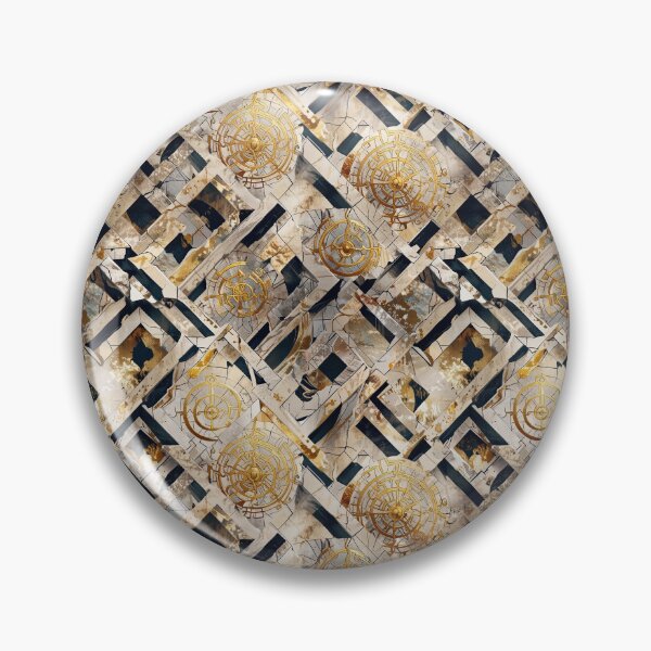 Item preview, Geometrically labyrinth, cracked marble, gold pattern designed and sold by CoolPixels.