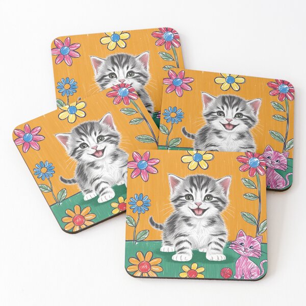 Item preview, Happy kitten artwork designed and sold by DesignByColsby.