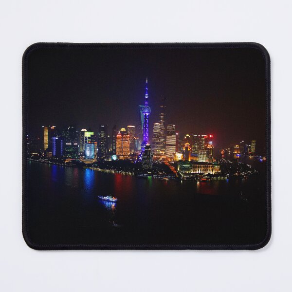 Item preview, Shanghai Bund Aerial Night View designed and sold by NJCArtPhoto.