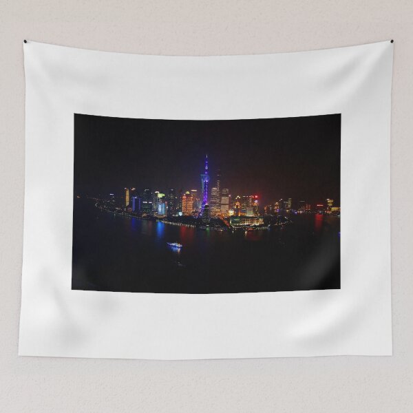 Item preview, Shanghai Bund Aerial Night View designed and sold by NJCArtPhoto.