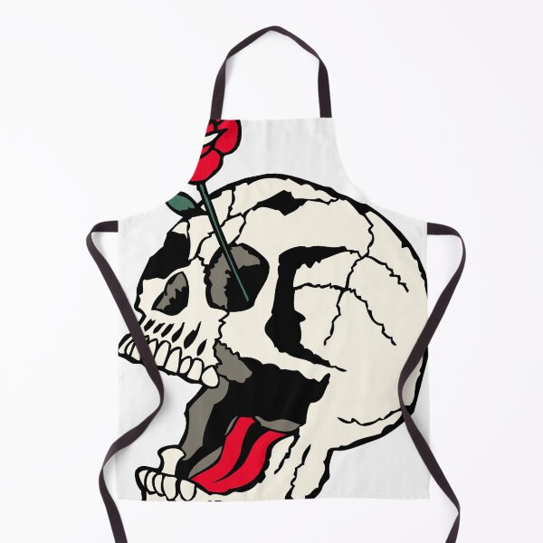 Item preview, rose flower skull old school designed and sold by Achille3777.