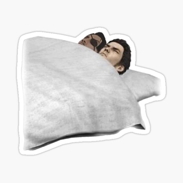 Item preview, Goodnight Kiryu and Majima Sticker  designed and sold by MerikuroCreates.