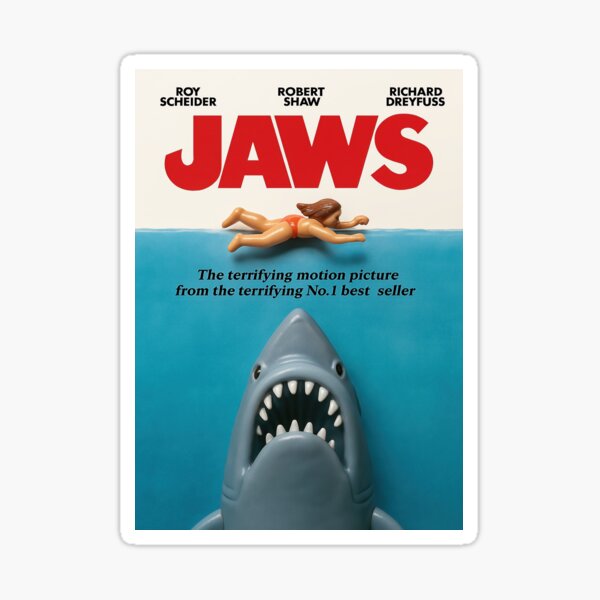 Item preview, Iconic Horror Movie Poster - JAWS - Plastic Action Figure Version designed and sold by Polygonist.