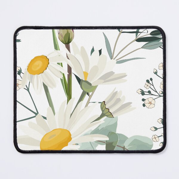 Item preview, Elegant floral pattern with hand draw daisy camomile flowers and eucaliptus. designed and sold by MatyKotiv.