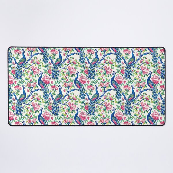 Item preview, colourful peacocks in pink and blue designed and sold by PoppyLaneStudio.