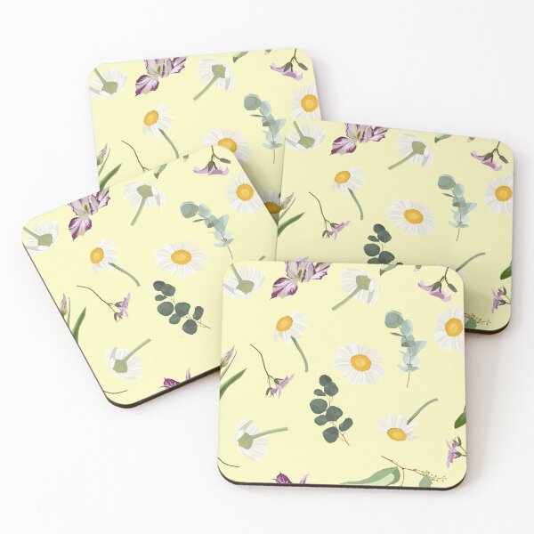 Item preview, Elegant floral pattern with hand draw daisy camomile flowers, eucaliptus and herbs. designed and sold by MatyKotiv.