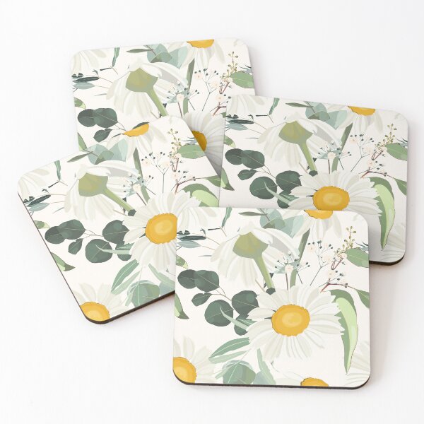 Item preview, Elegant floral pattern with hand draw daisy camomile flowers, eucaliptus and herbs. designed and sold by MatyKotiv.