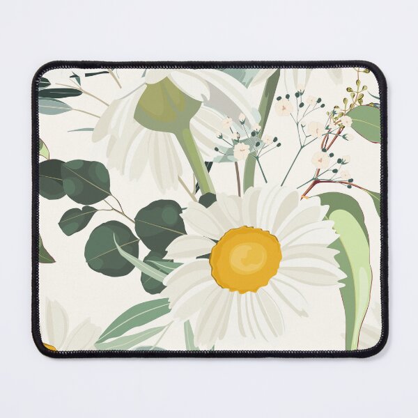 Item preview, Elegant floral pattern with hand draw daisy camomile flowers, eucaliptus and herbs. designed and sold by MatyKotiv.