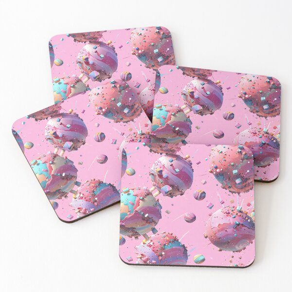 Item preview, Candy ice-cream inspired planets, pastel pink designed and sold by CoolPixels.
