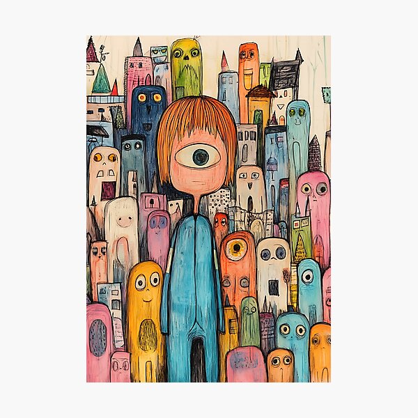 Doodle Art: Abstract Line Play Photographic Print