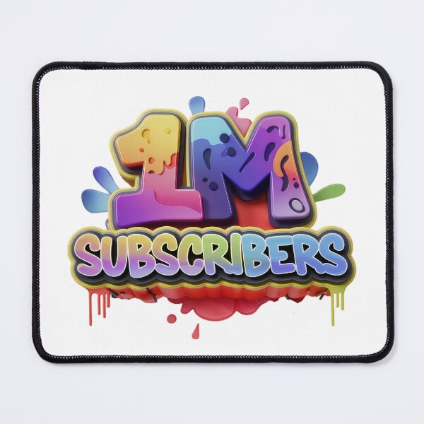 Item preview, 1M Subscribers Celebration | Colorful YouTube Milestone Design designed and sold by KRStyleClub.