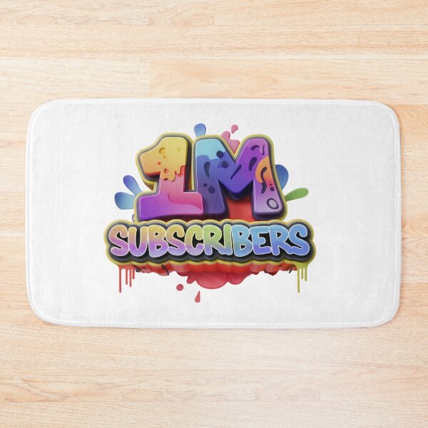 Item preview, 1M Subscribers Celebration | Colorful YouTube Milestone Design designed and sold by KRStyleClub.
