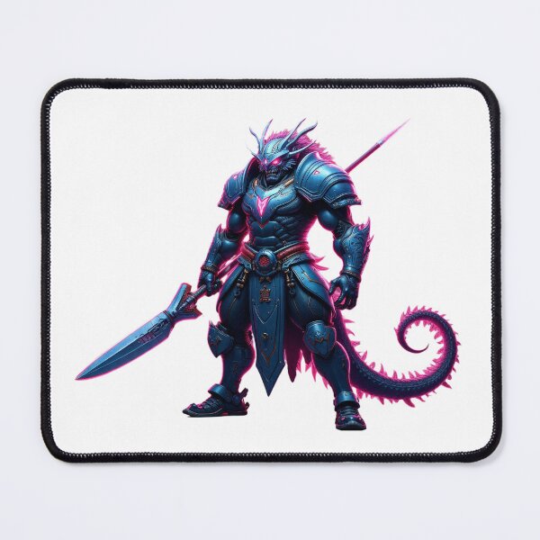 Item preview, Dragon Beast Warrior – Mythic Strength in Neon Blue designed and sold by StormArte.